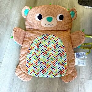 Bright Stars Tummy Time Prop And Play Colorful Bear Mat